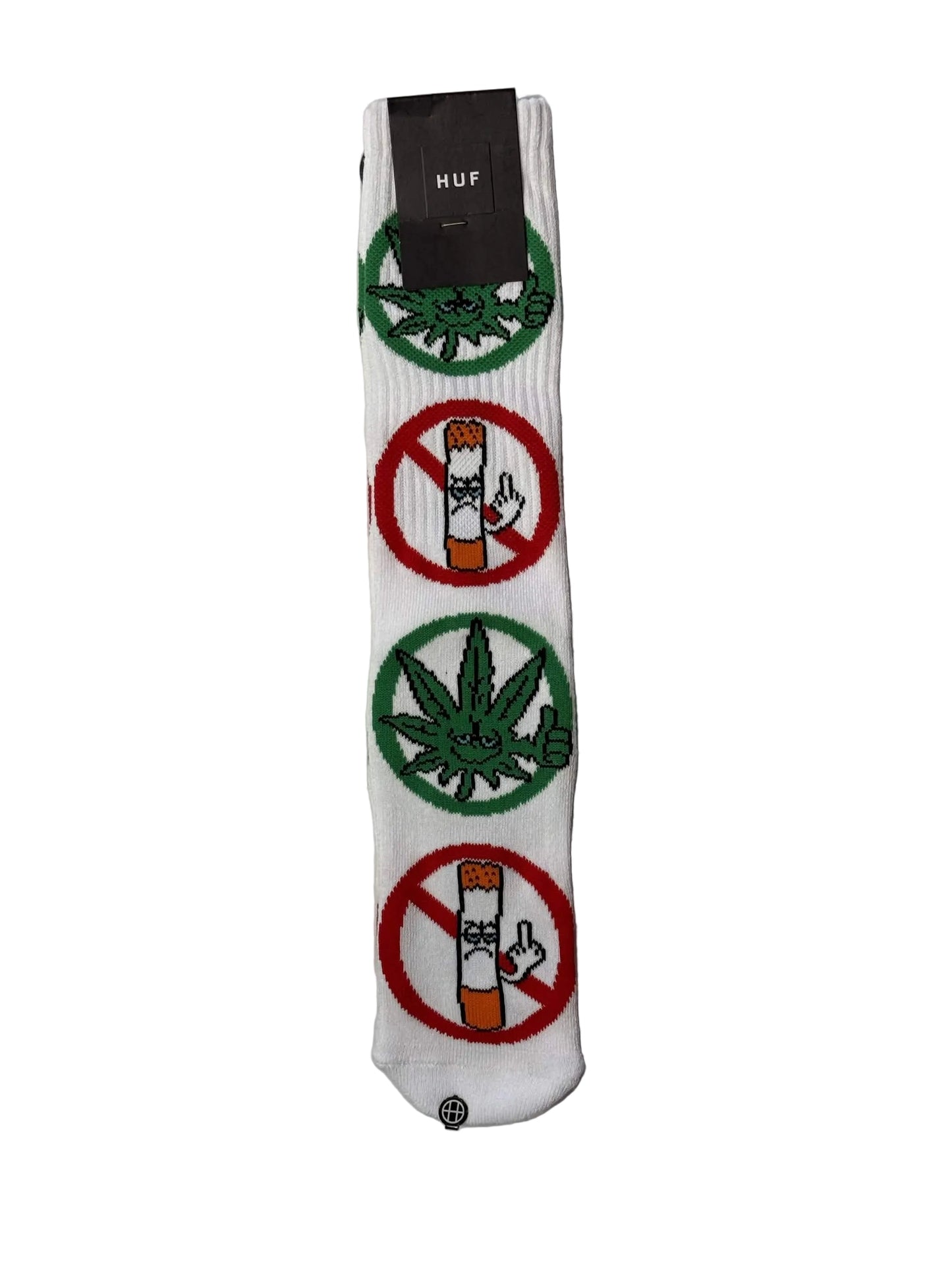 HUF 'Approved' Crew Socks - Green/Red