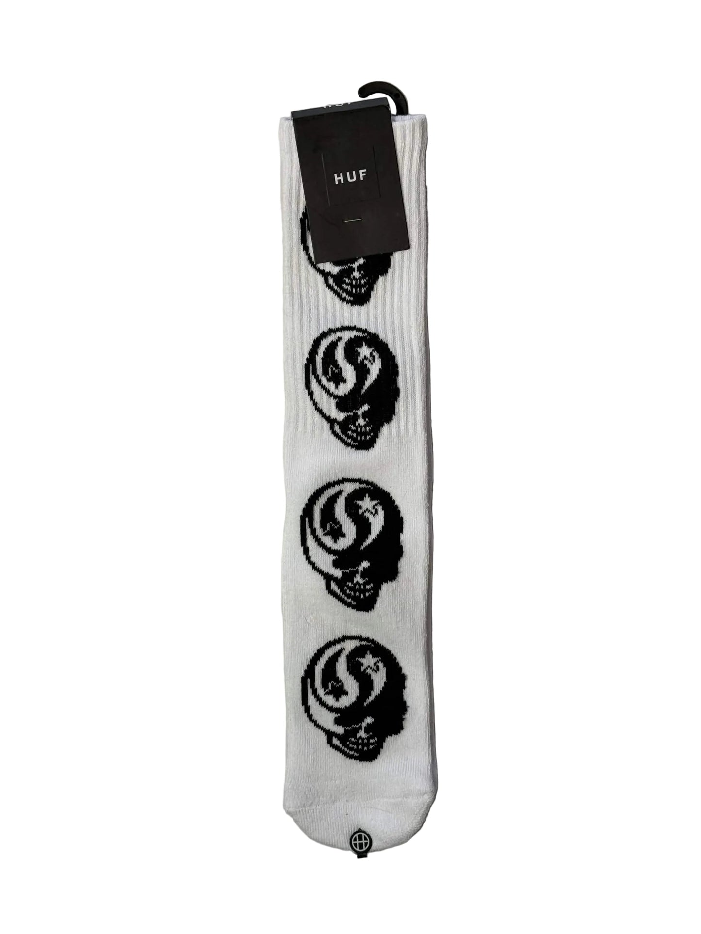 HUF 'Astral Skull' Crew Socks - White/Black