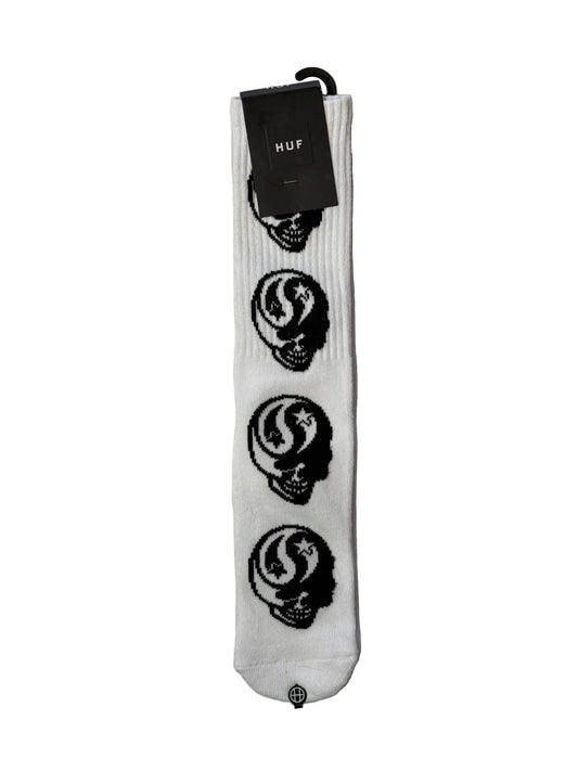 HUF 'Astral Skull' Crew Socks - White/Black