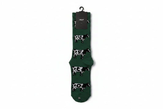 HUF 'Moo' Crew Socks - Green