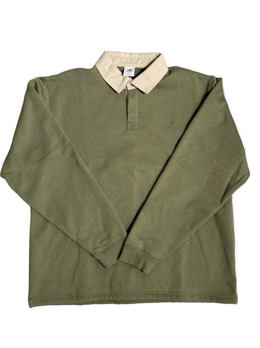 New Balance Numeric 'Advanced Rug' Polo Sweatshirt - Olive