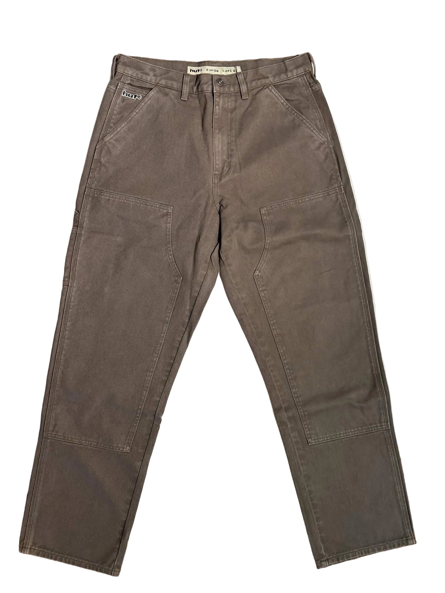 HUF 'Kinda Loose' Double Knees Pants - Bark