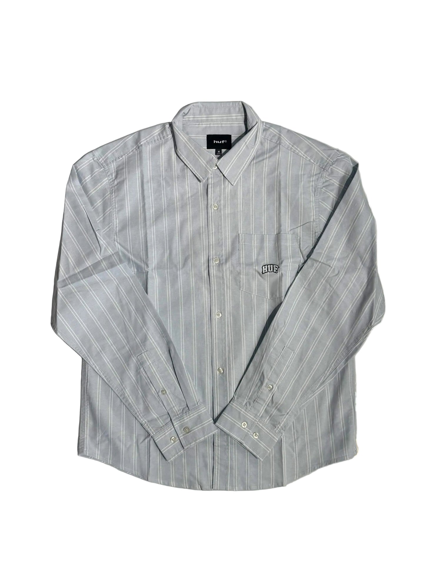 HUF 'Classic Arch' L/S Oxford Shirt - Blue