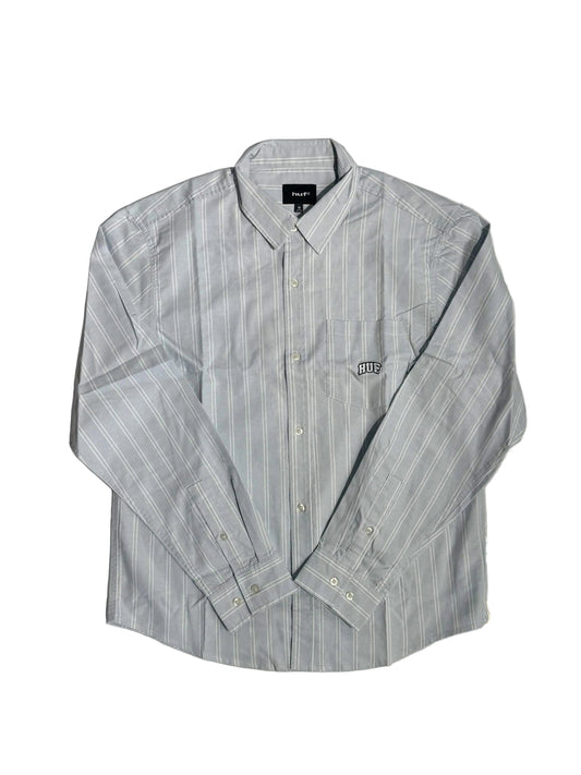 HUF 'Classic Arch' L/S Oxford Shirt - Blue