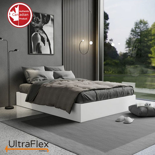 UltraFlex® RADIANCE - Mousse haute densité à mélange naturel, gel rafraîchissant CoolTemp, matelas orthopédique écologique avec zones de soutien lombaire multiples (Fabriqué au Canada)
