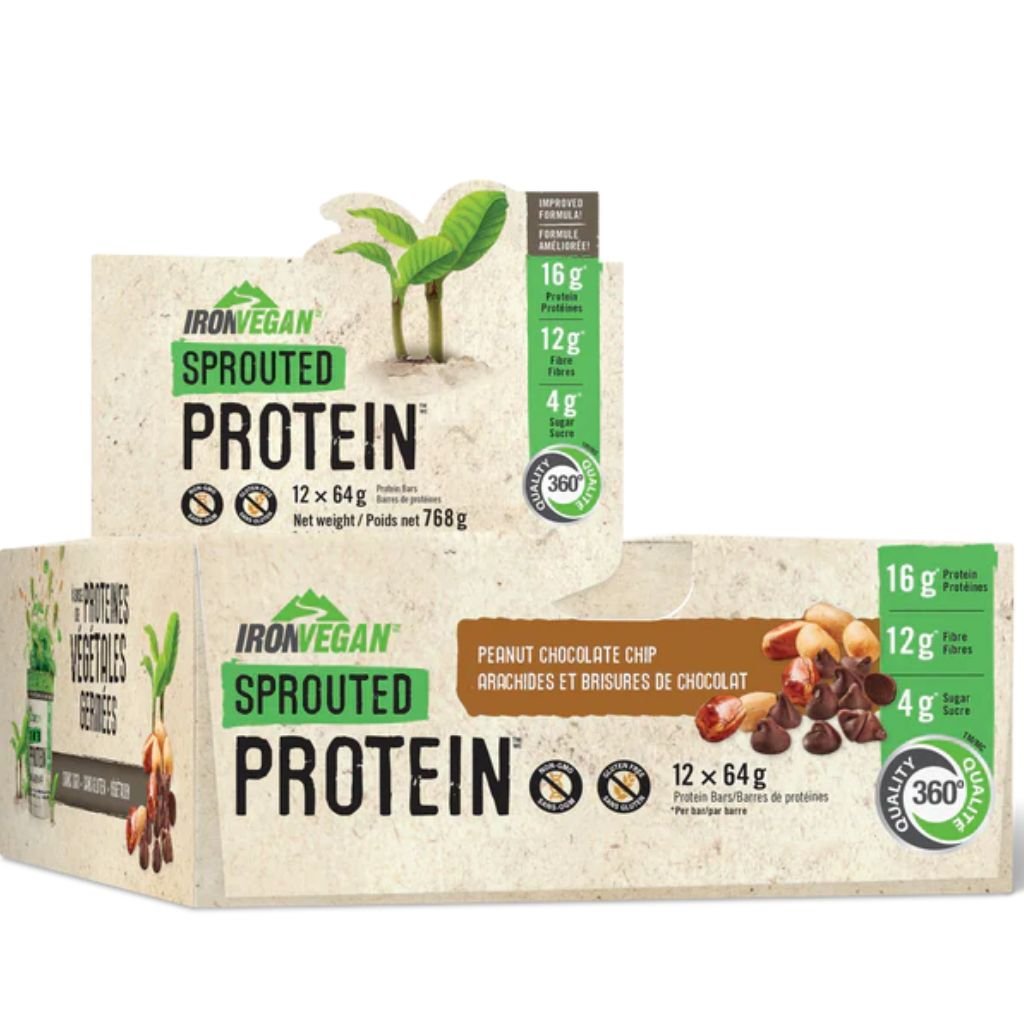 Iron Vegan SPROUTED PROTEIN BARS, 12/box