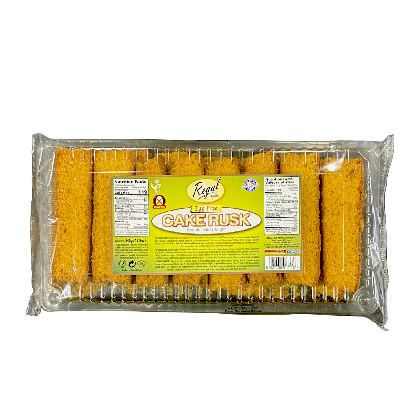 Regal Bakery Eggless Cake Rusk 630g