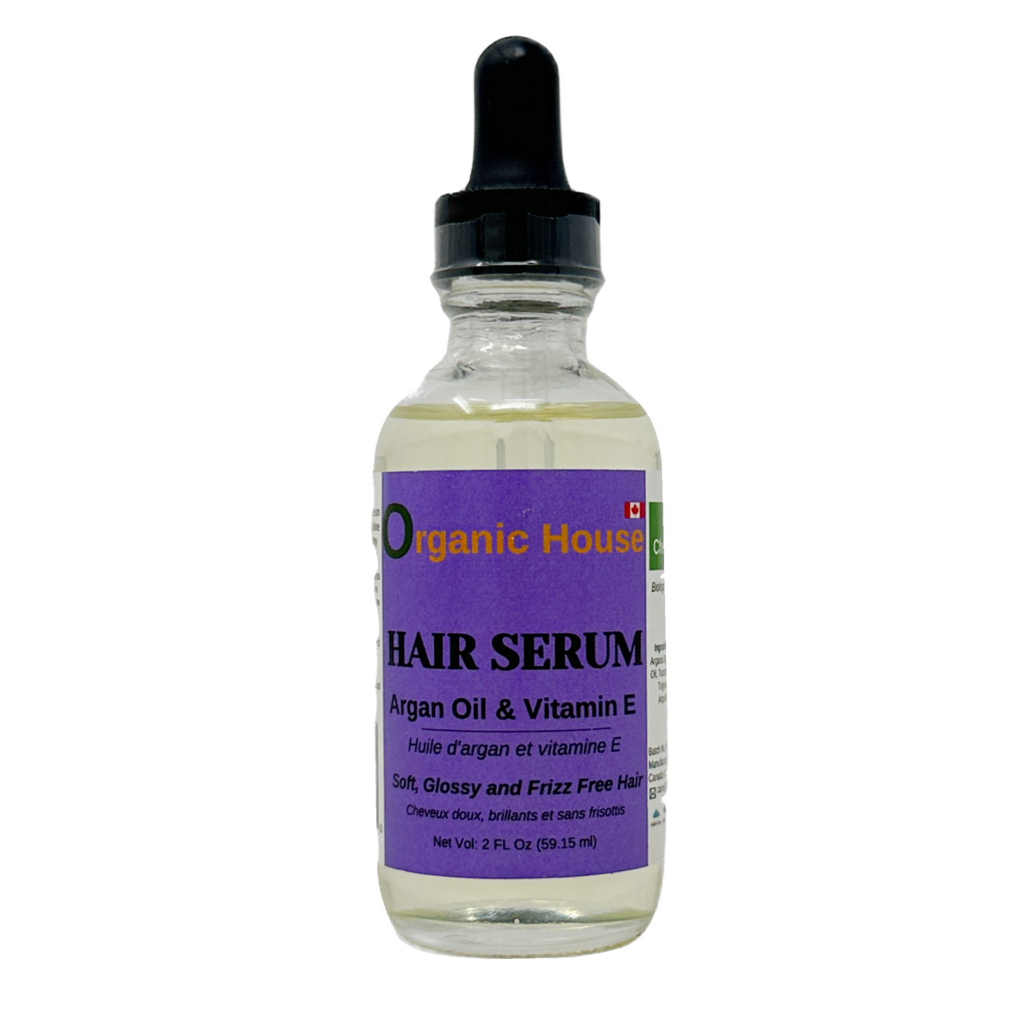 Organic House Hair Serum Argan Oil & Vitamin E