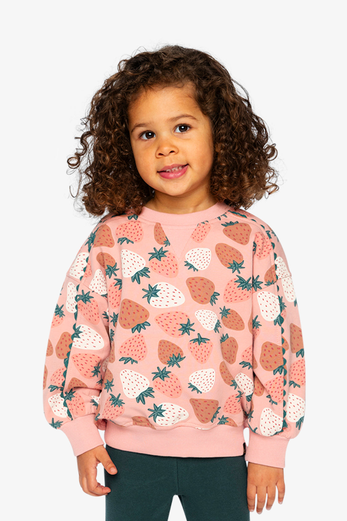Sweatshirt Pink Strawberry Print