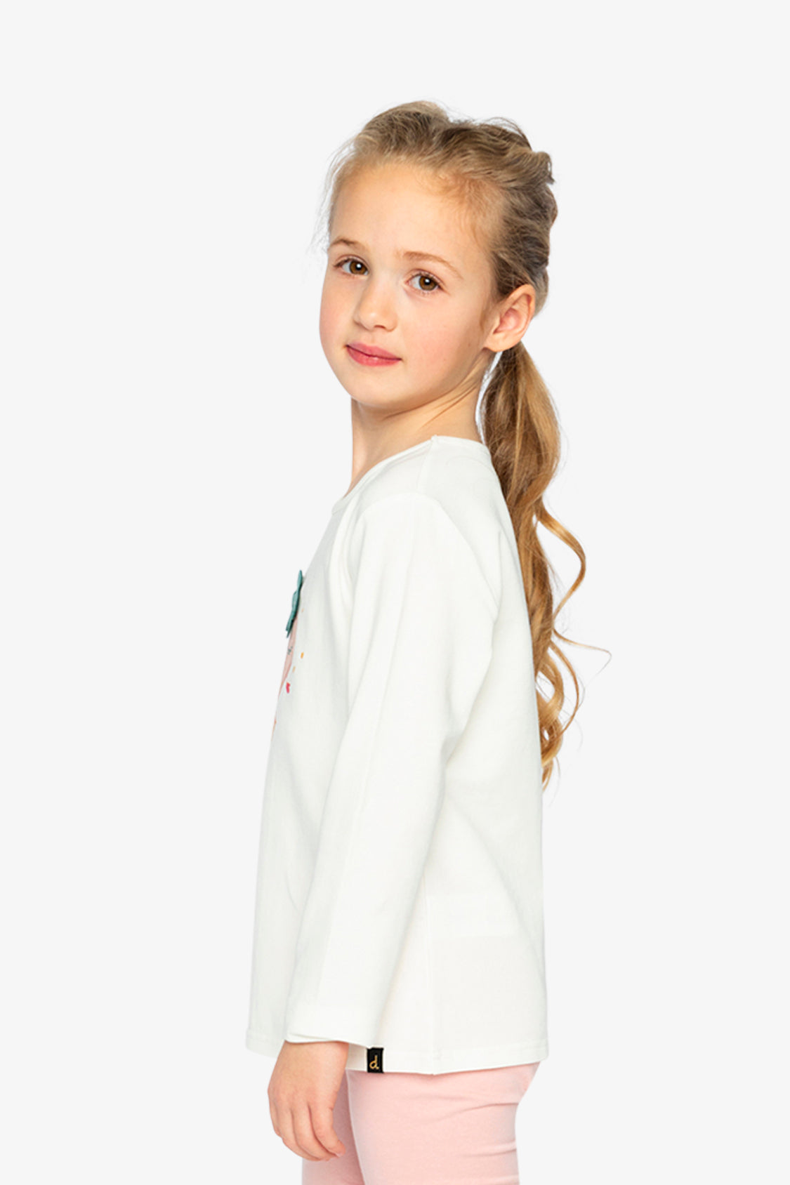 Long Sleeve Organic Cotton Strawberry T-Shirt Off White