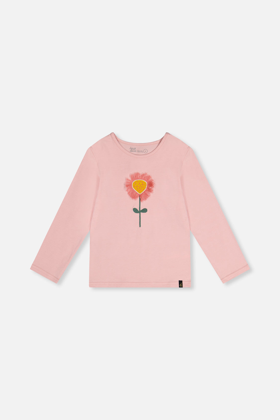 Long Sleeve Organic Cotton T-Shirt Pale Dusty Pink