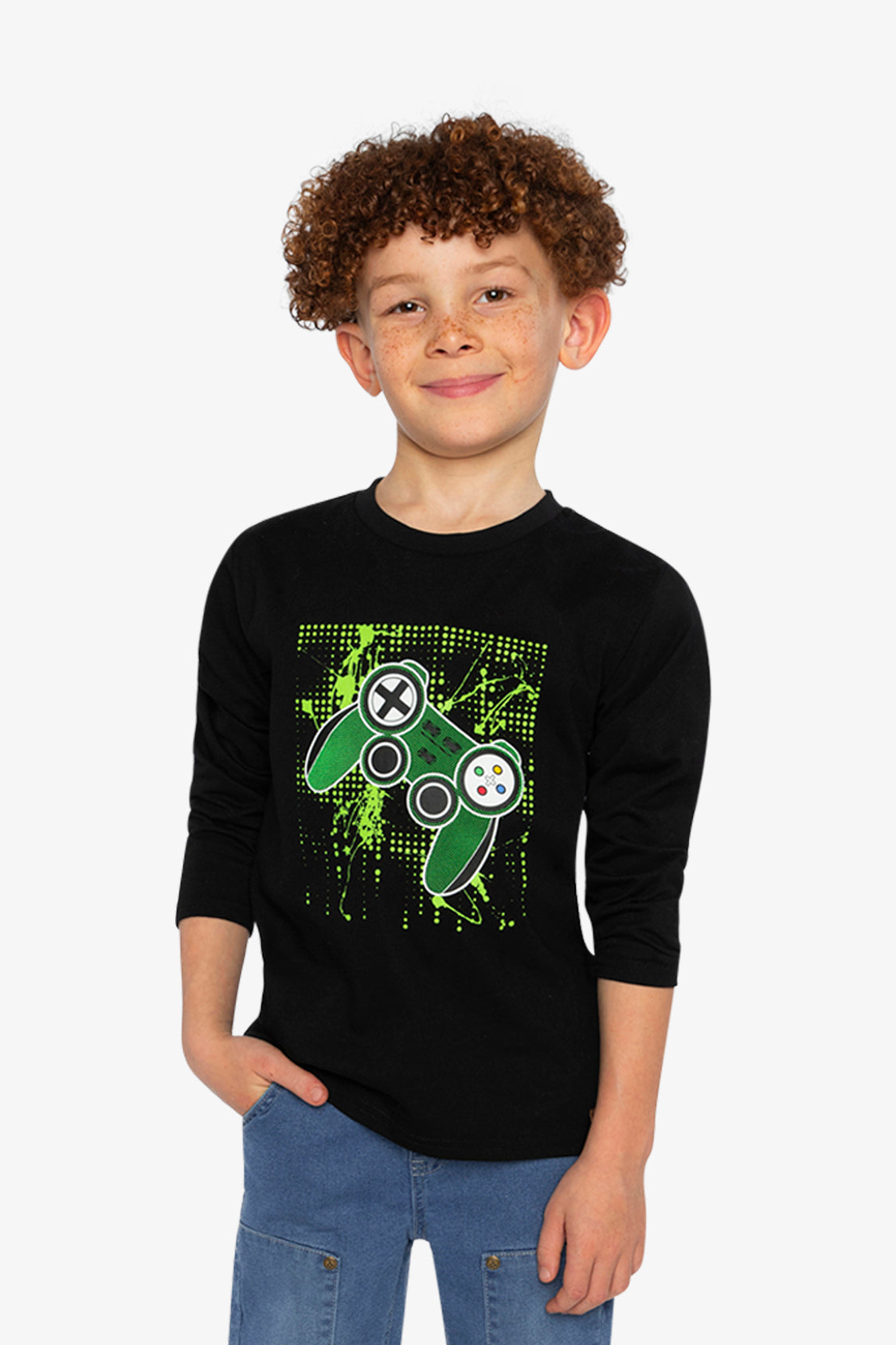 Long Sleeve T-Shirt Black And Green