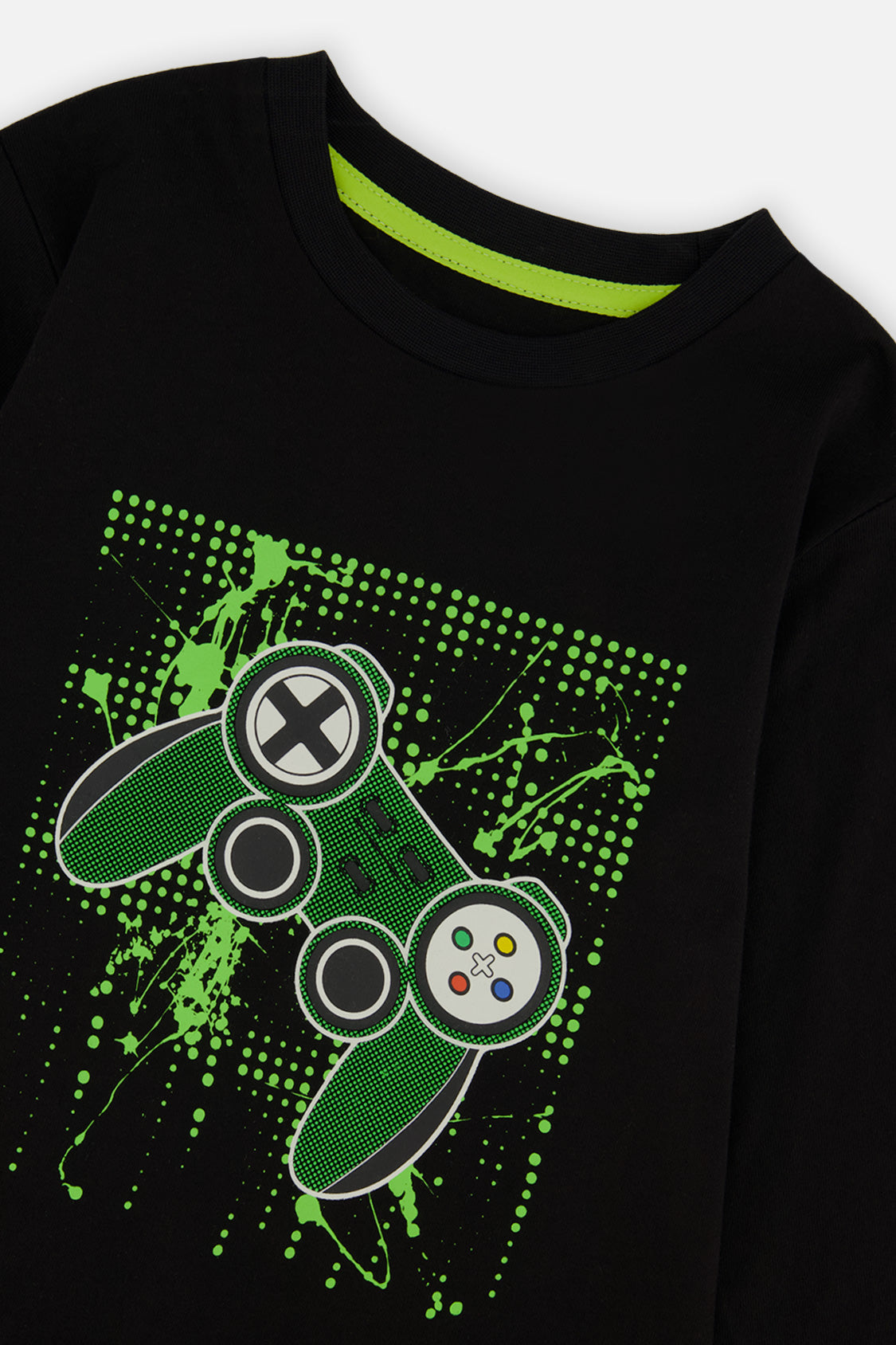 Long Sleeve T-Shirt Black And Green