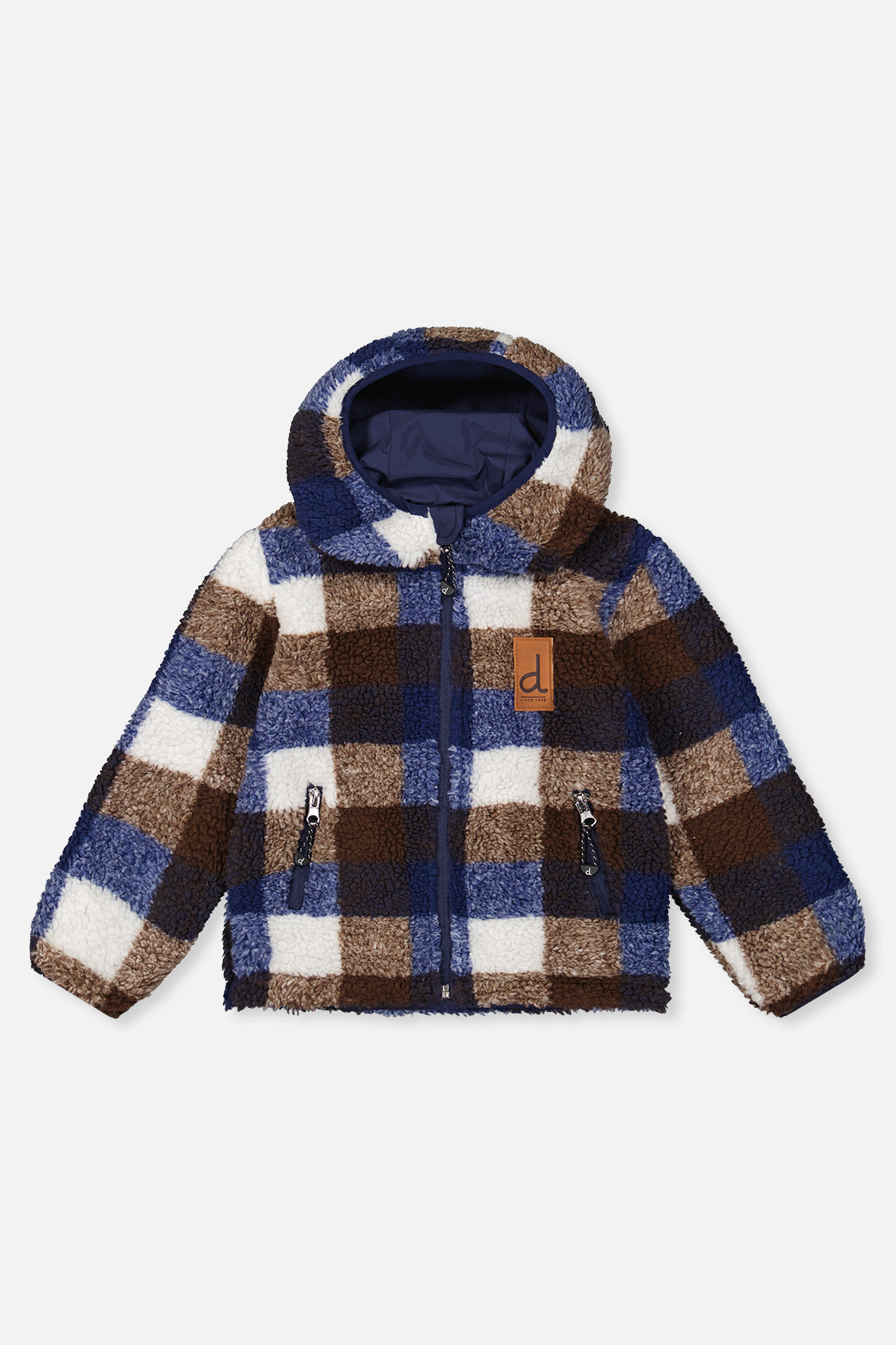 Reversible Mid-Season Jacket Dark Blue And Brown