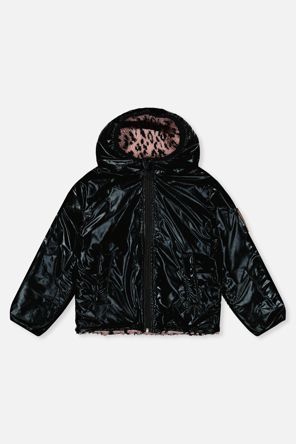 Reversible Mid-Season Jacket Pink And Black