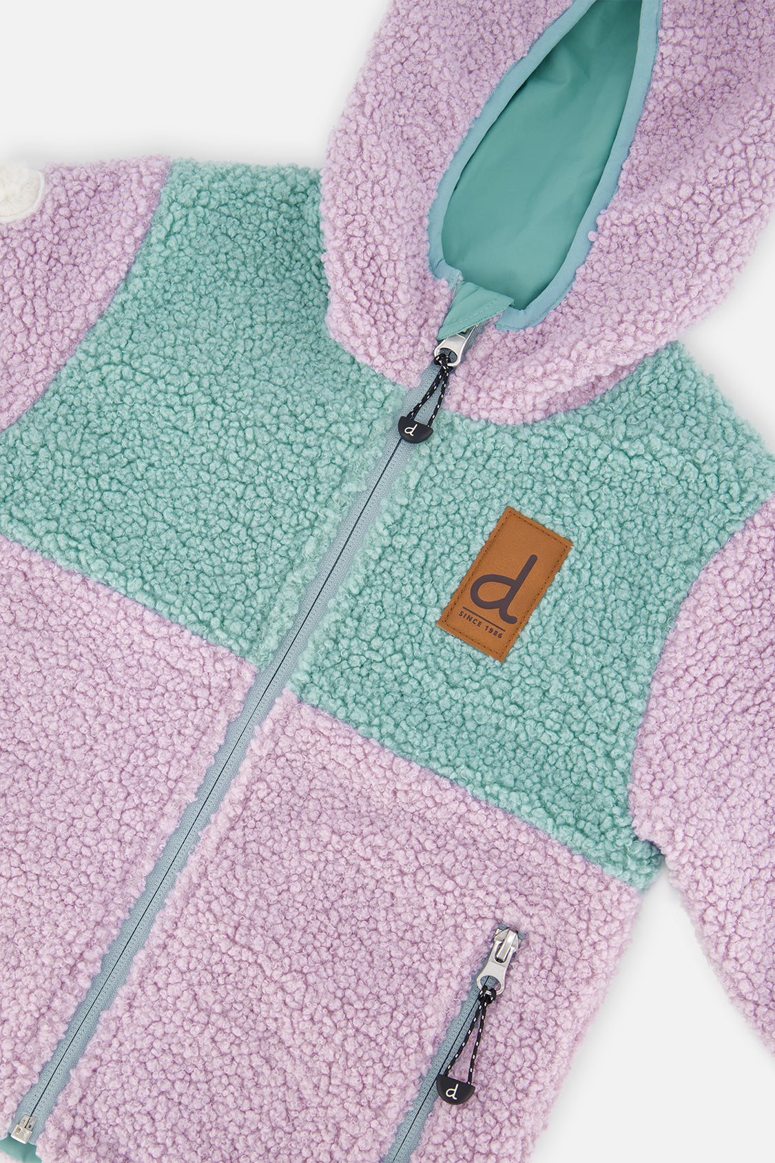 Reversible Mid-Season Jacket Pale Blue-Grey And Mauve