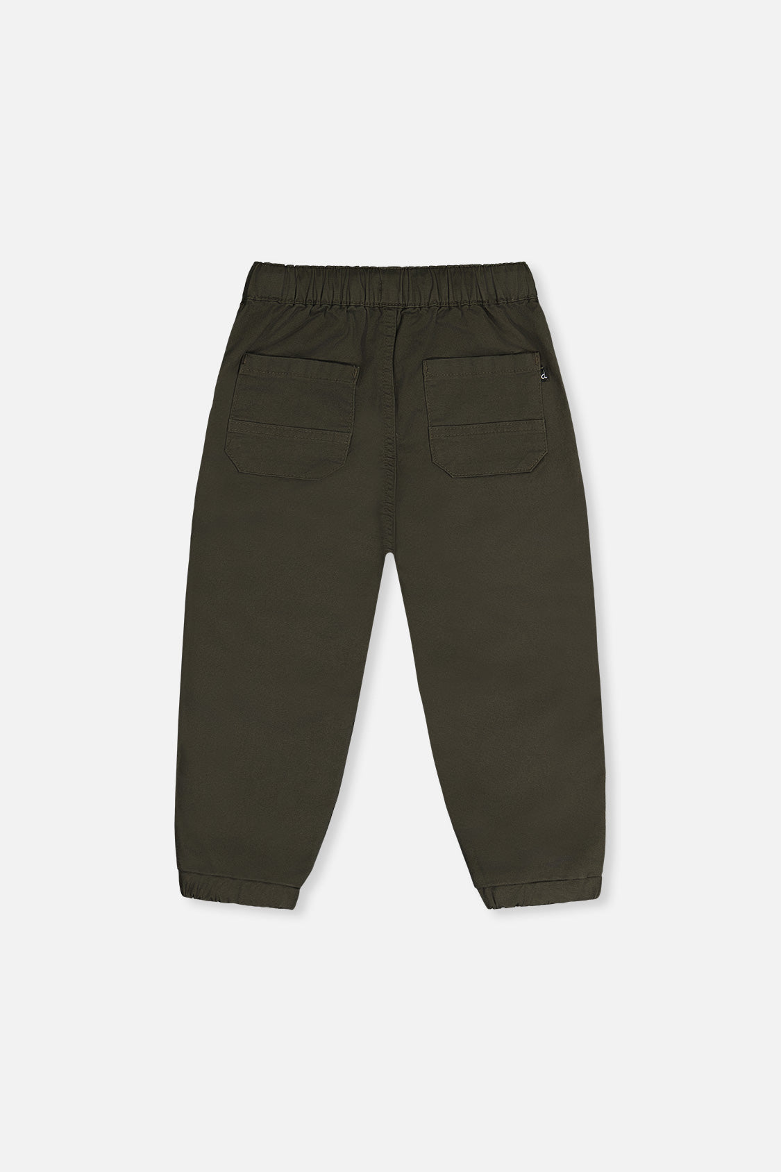 Stretch Canvas Jogger Pants Very Dark Green