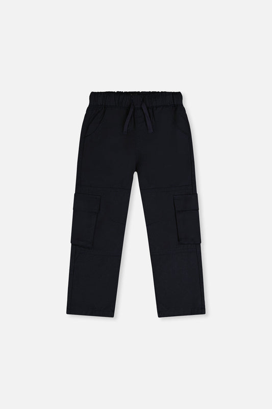 Twill Pants With Cargo Pockets Dark Blue