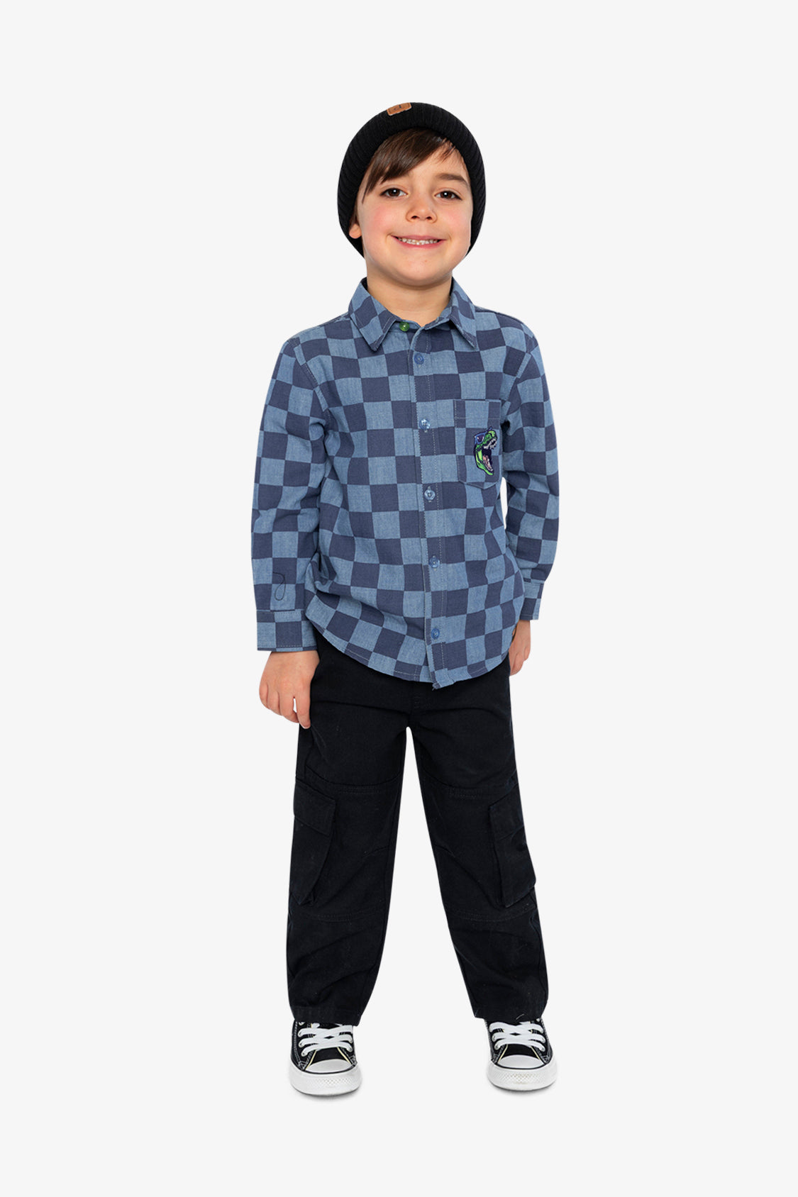 Twill Pants With Cargo Pockets Dark Blue