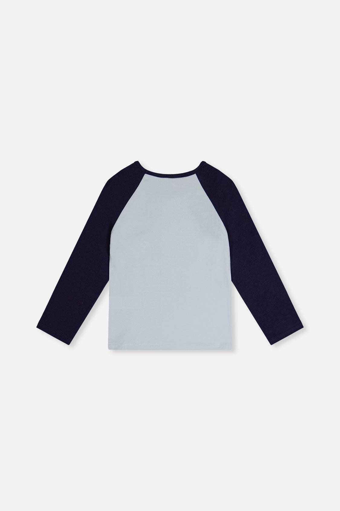 Raglan Organic Cotton T-Shirt Dark And Pale Blue
