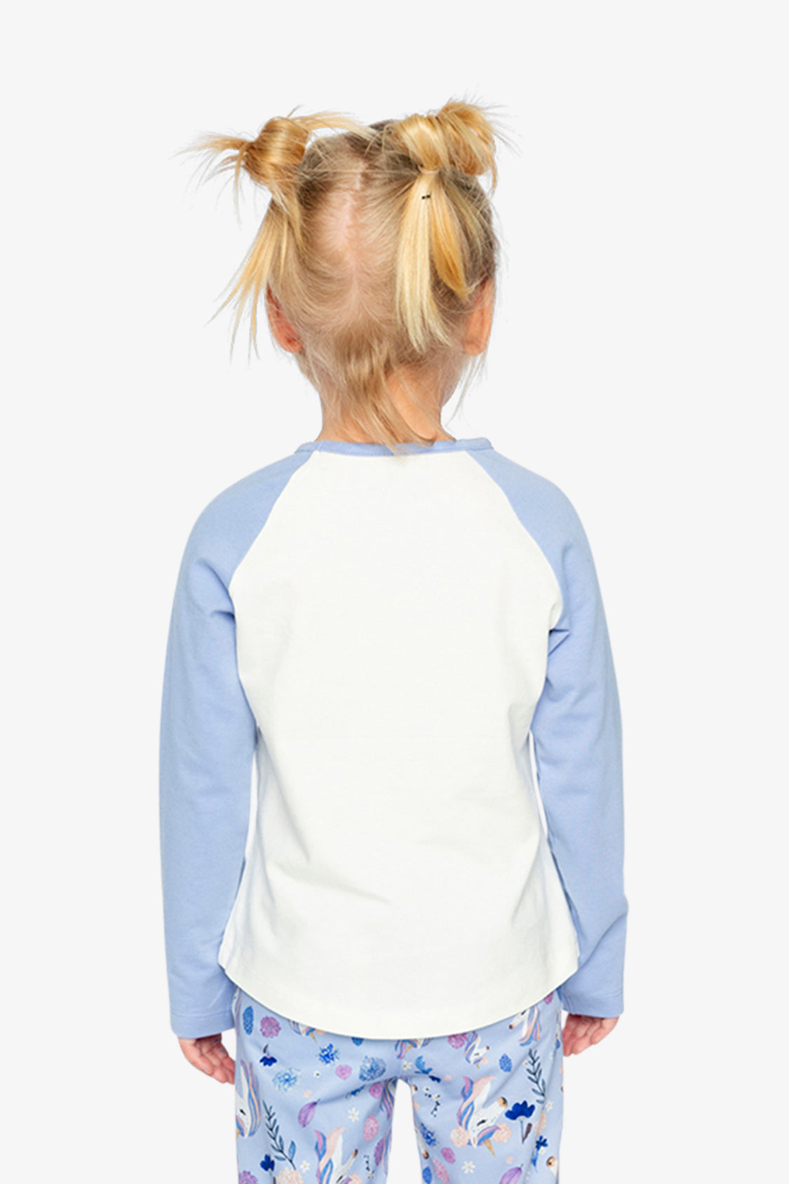 Raglan Organic Cotton T-Shirt Violet And Off-White