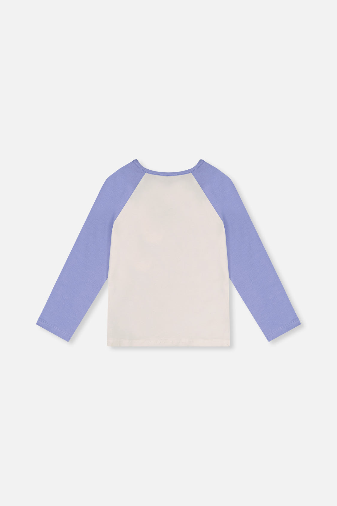 Raglan Organic Cotton T-Shirt Violet And Off-White