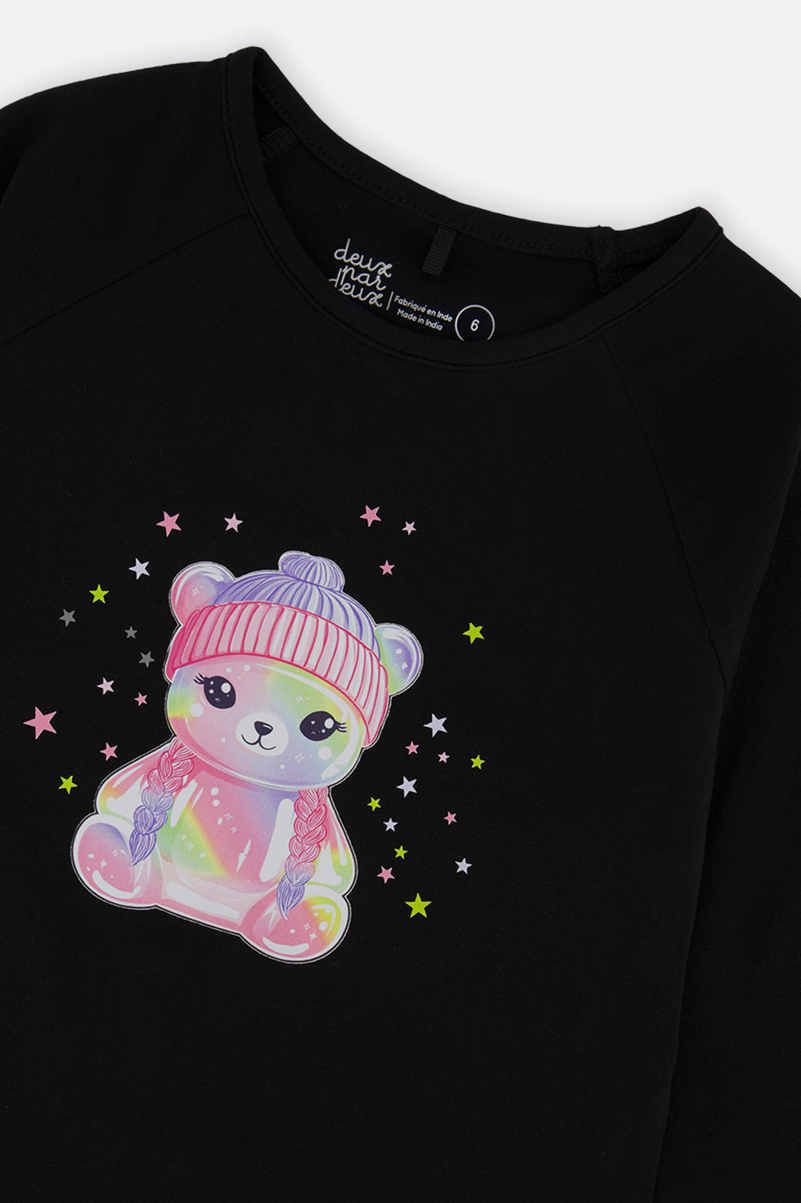 Raglan Organic Cotton T-Shirt Black