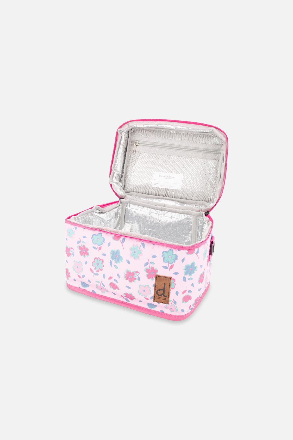 Lunch Box Pink Printed Flowers