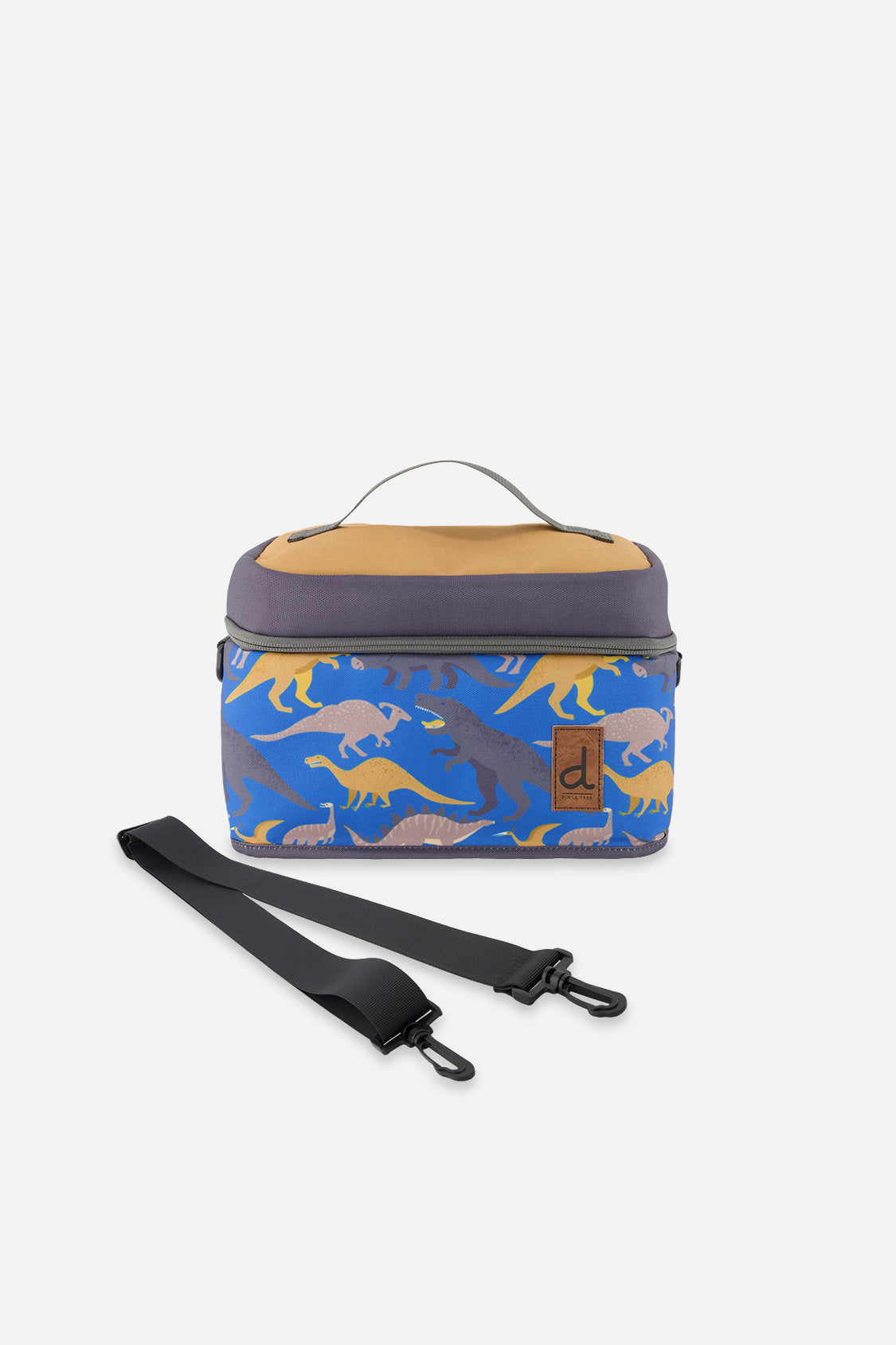 Lunch Box Blue Dinosaur Print