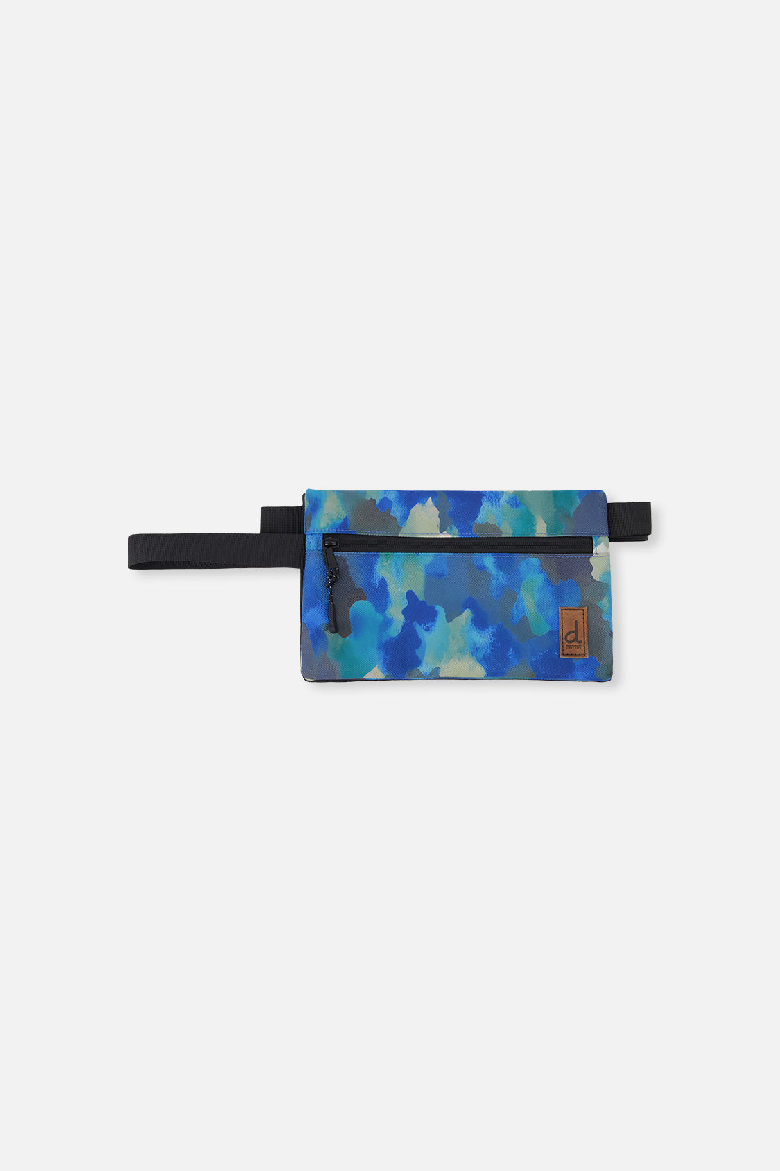 Pencil Case Blue And Grey Camouflage