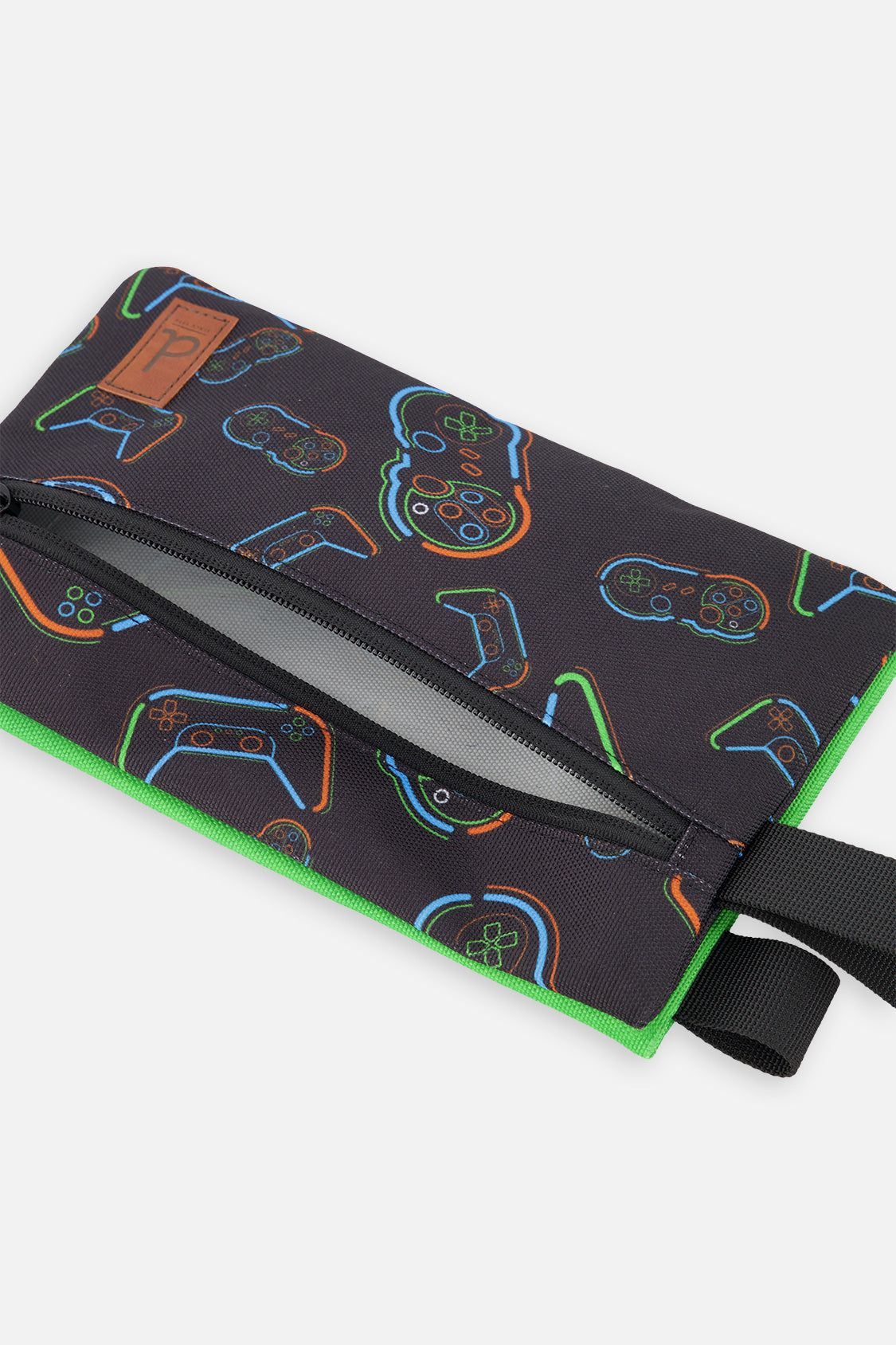 Pencil Case Black Printed Controller