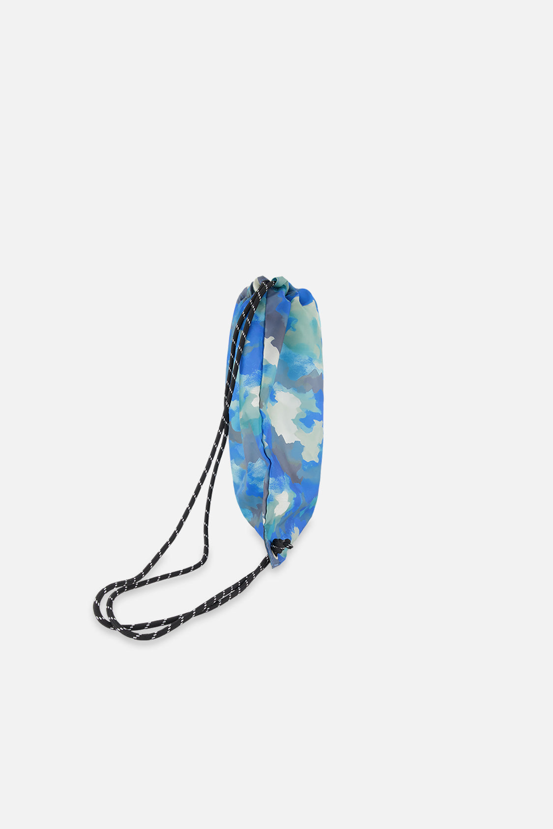 Drawstring Bag Blue And Grey Camouflage