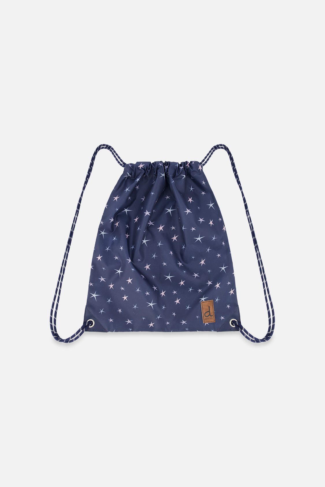 Drawstring Bag Navy With Star Print
