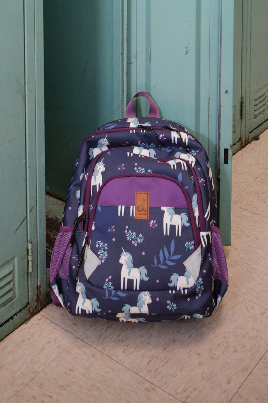 Little Kids Backpack Blue Unicorn Print