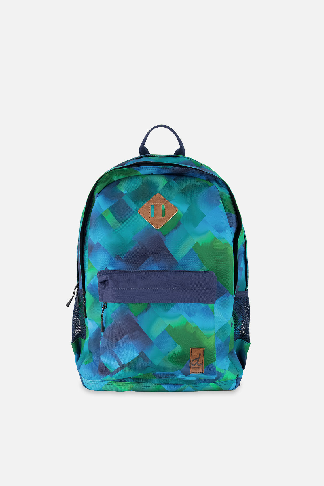 Kids Backpack Blue Diamond Print