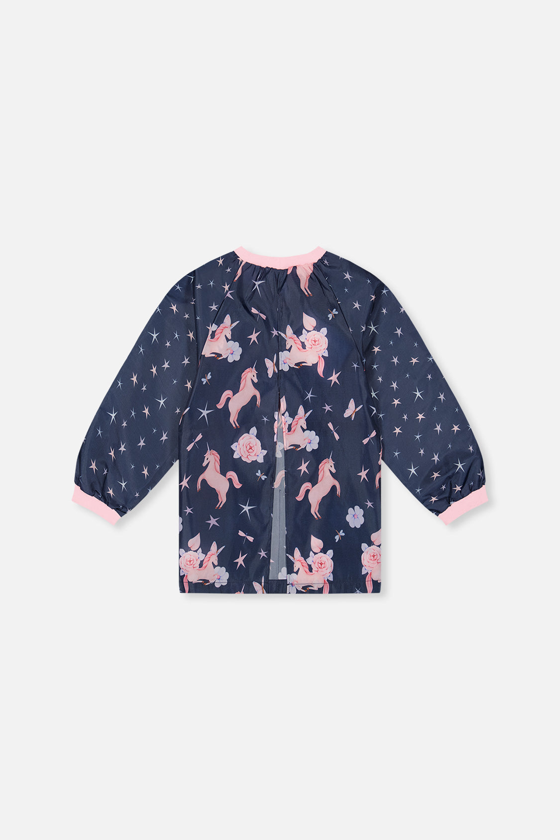 Apron Navy Unicorn Print