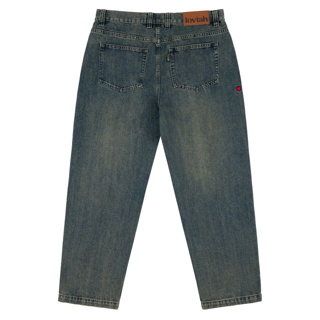 Loviah 'OG' Baggy 5 Pocket Denim Pants - Pine Enzyme Wash