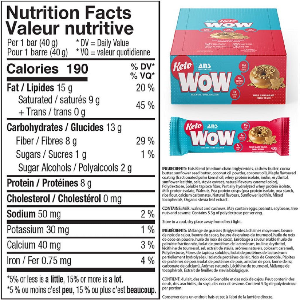 ANS Performance WOW PROTEIN BARS, 12 bars x 40g