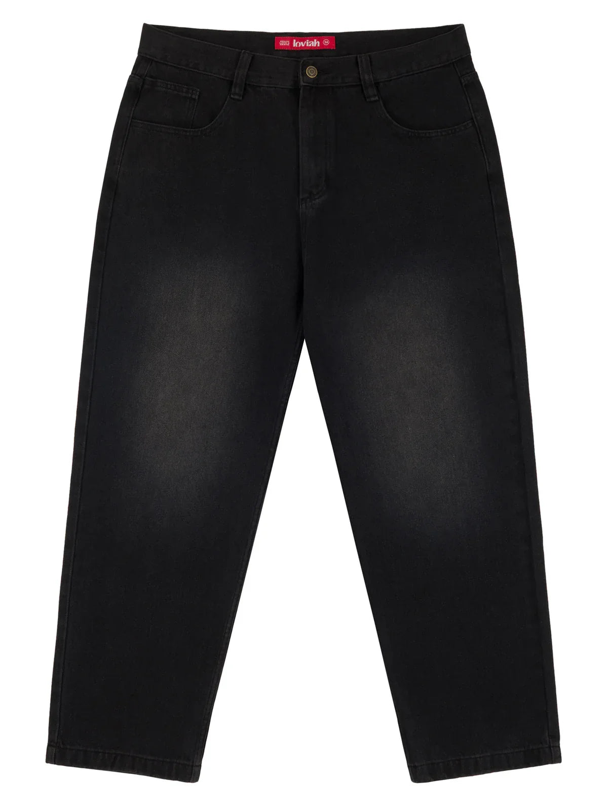 Loviah '5 Pocket' Baggy Jeans - Vintage  Sand Blast Black Denim