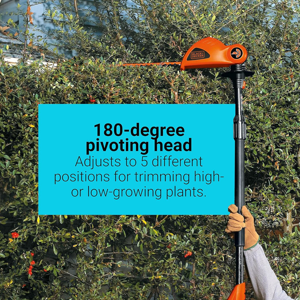 BLACK+DECKER LPHT120 20V Max Lithium Ion Pole Hedge Trimmer - Refurbished with Full Manufacturer Warranty
