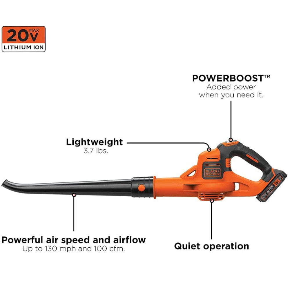 BLACK+DECKER 20V MAX* Cordless Sweeper with Power Boost - LSW321