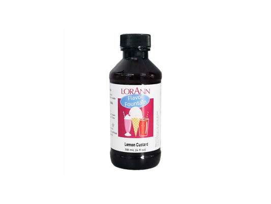 Arôme de Crème Pâtissière au Citron - 4 oz. - 32 oz. - Arômes pour Crèmes Glacées et Boissons - LorAnn Oils - Distribution Canadienne - Livraison Gratuite au Canada pour les Commandes de Plus de 199 CAD