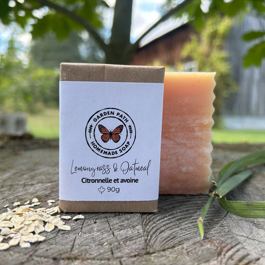 Savon Pain Citronnelle & Avoine | Savon Exfoliant 100% Naturel aux Huiles Essentielles