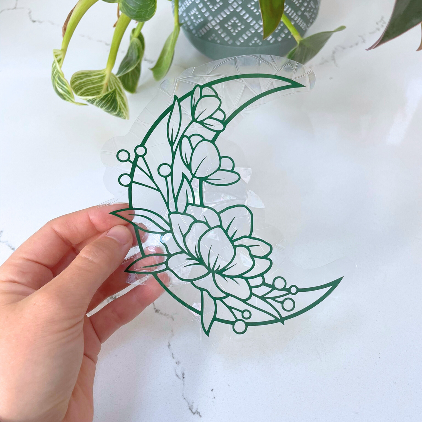 Floral Moon Suncatcher