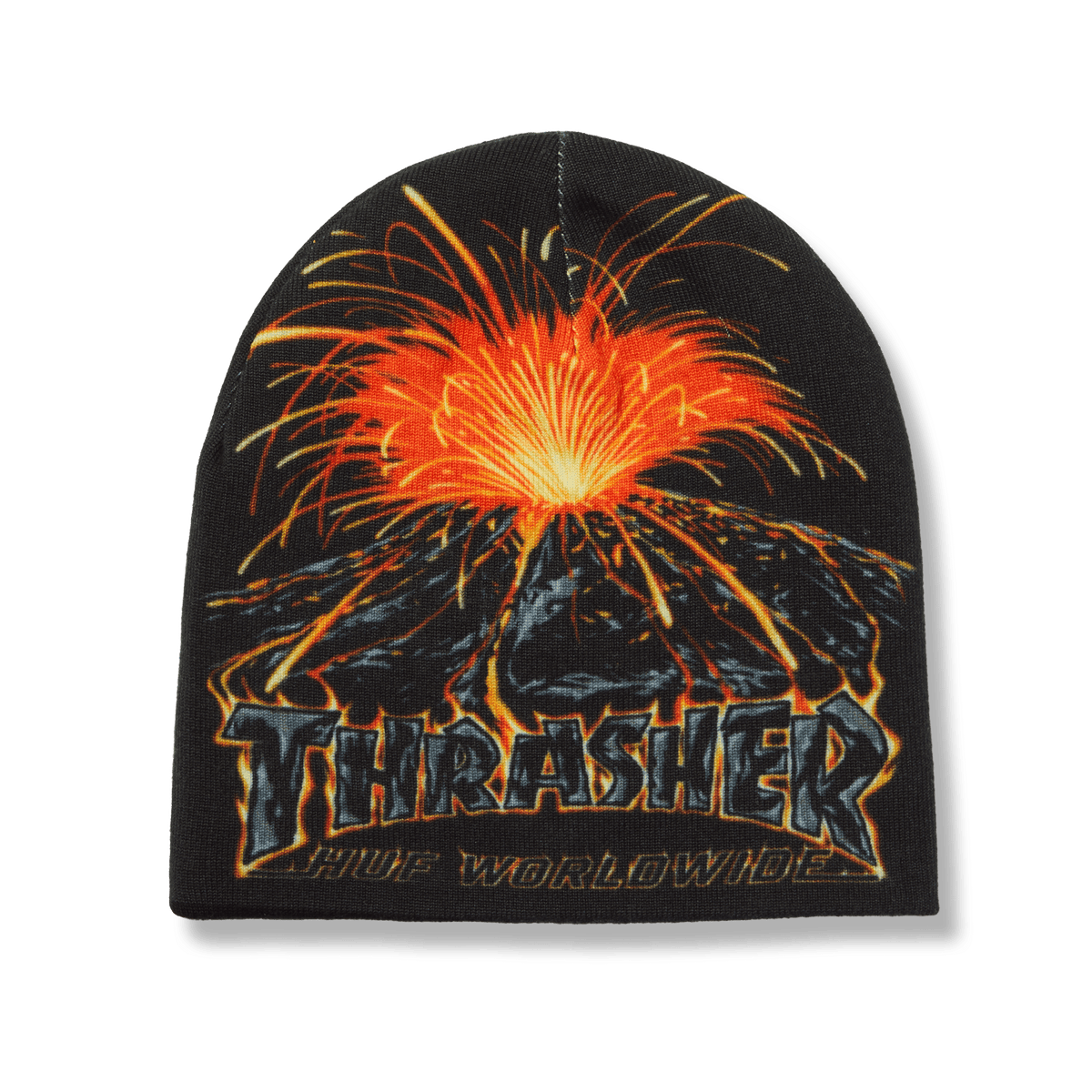 HUF 'Meltdown' Reversible Beanie - Black