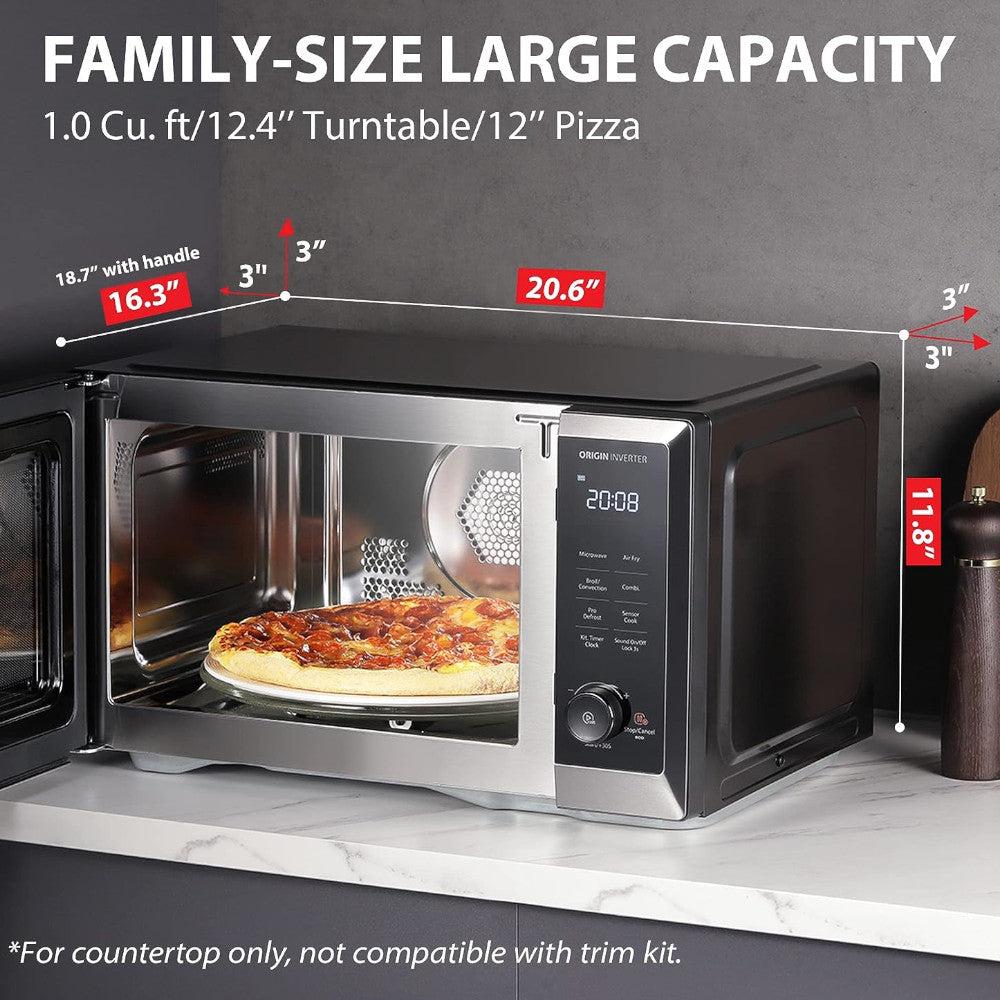 TOSHIBA ML2-TC10SAIT(SS) 7-in-1 Countertop Microwave Oven with Air Fryer - Quality recertified with Home Essentials warranty