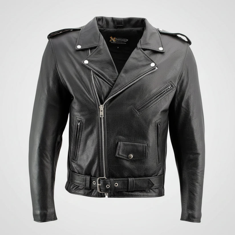 X Element Men's Leather Motorcycle Jacket