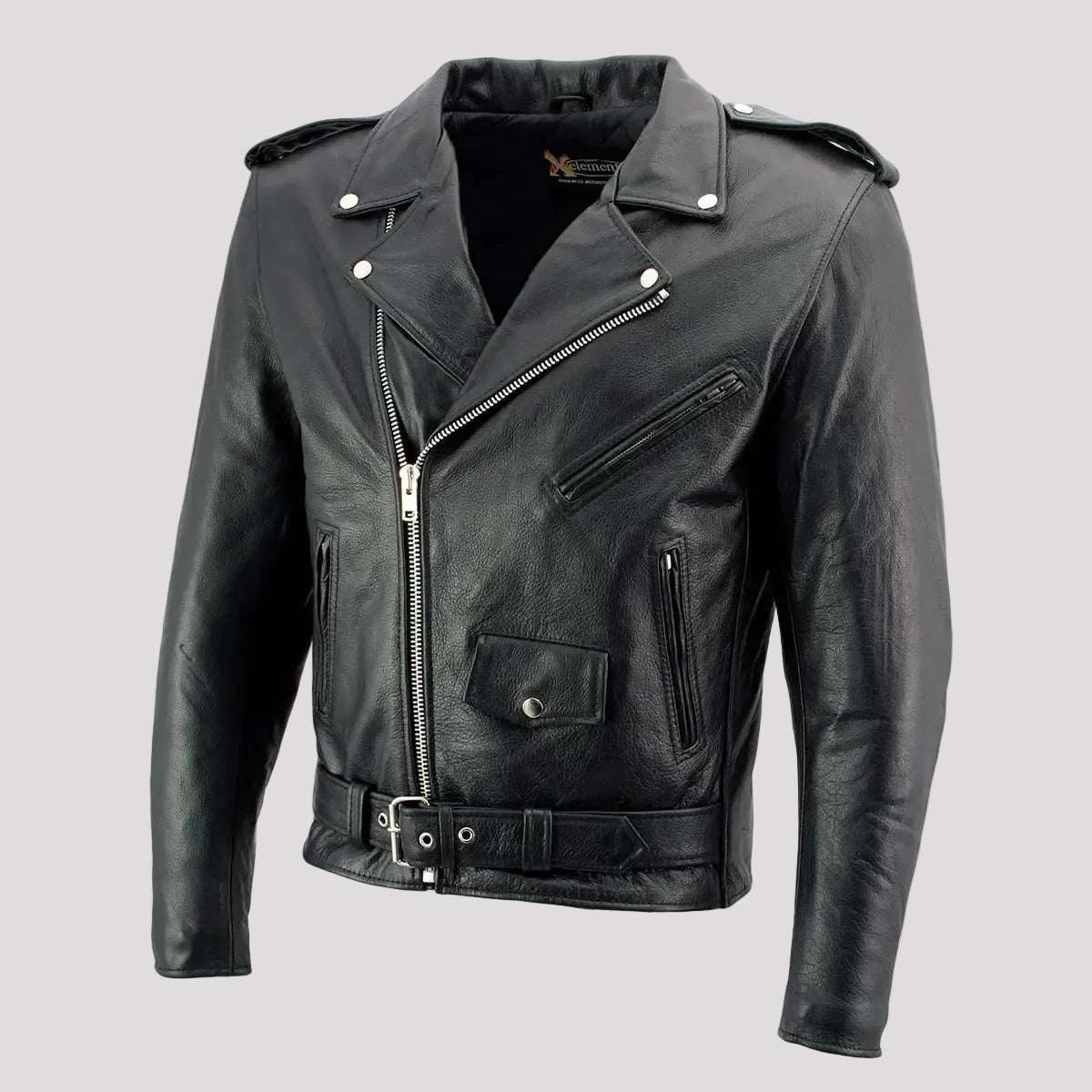 X Element Men's Leather Motorcycle Jacket
