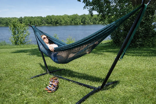 Hamac XL en corde épaisse de style maya avec support universel