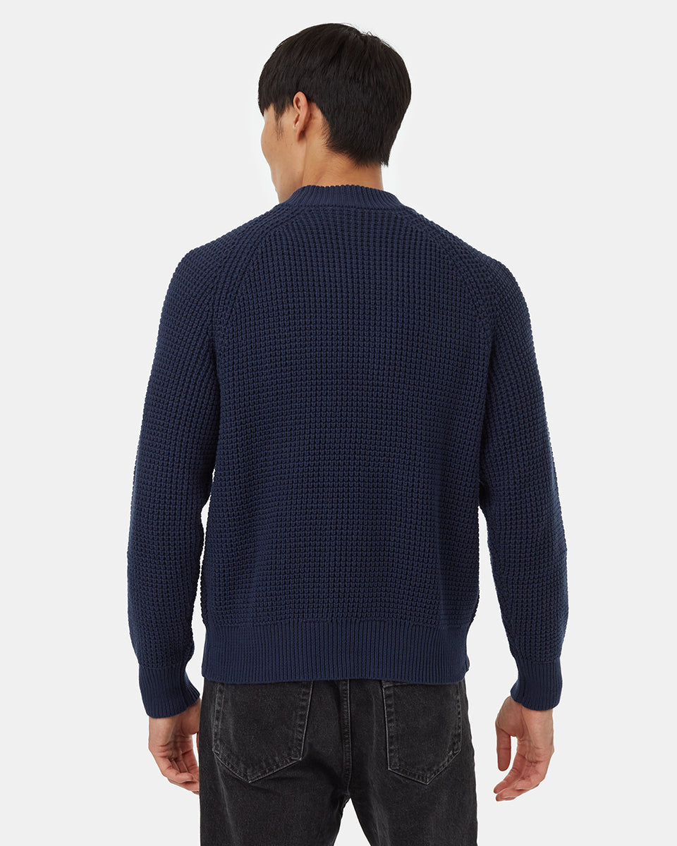 Highline Mock Neck Waffle Crew